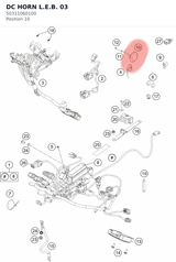 Diagram preview: DC HORN L.E.B. 03 (50311060100)