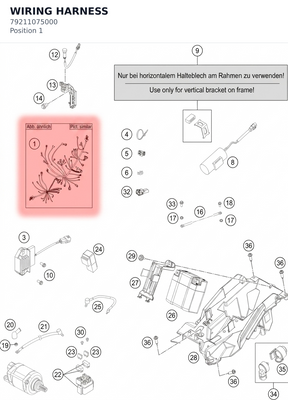 Diagram preview: WIRING HARNESS (79211075000)