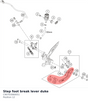 Diagram preview: Step foot break lever duke (C90703060051)