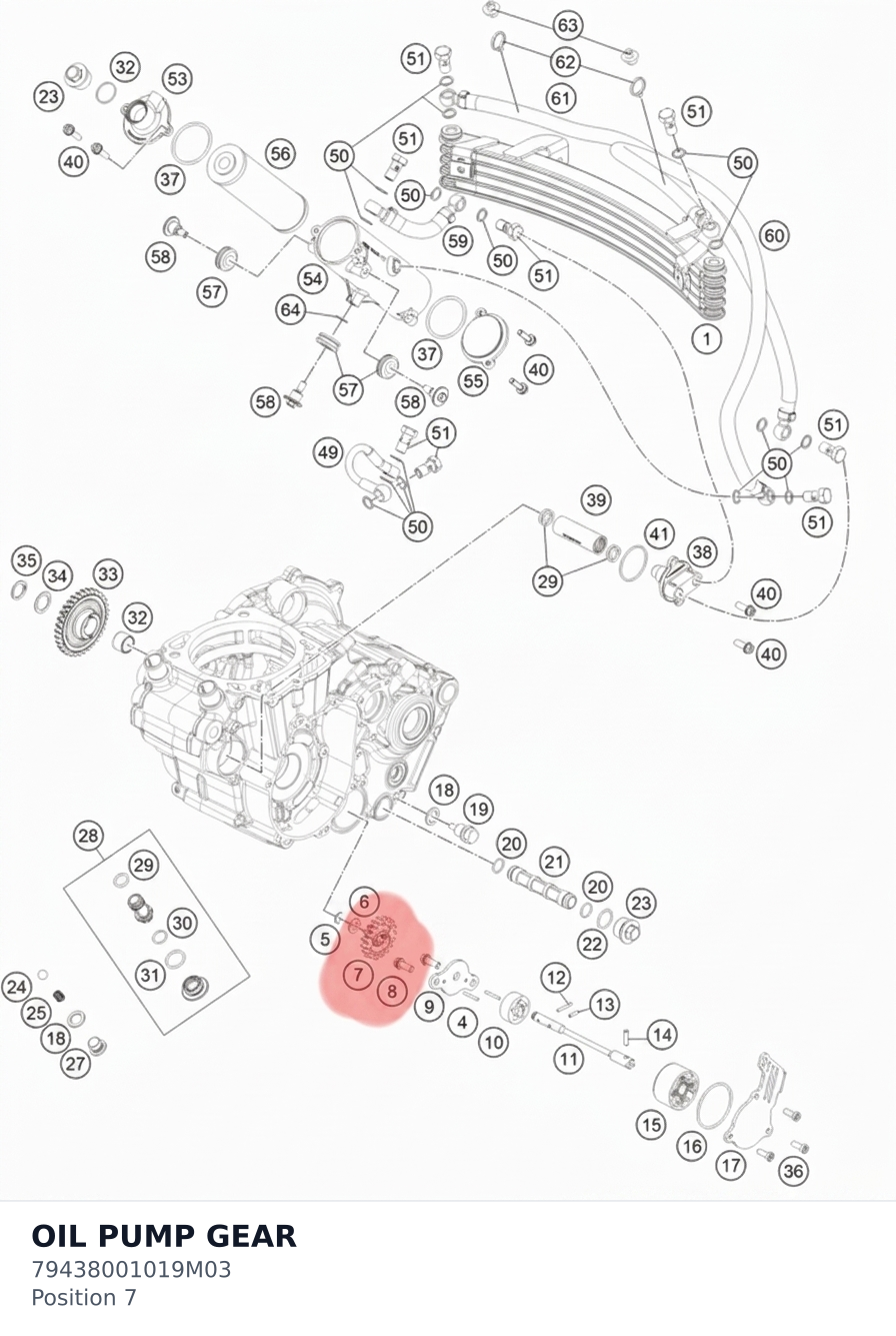 Diagram preview: OIL PUMP GEAR (79438001019M03)