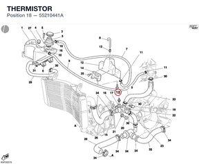 THERMISTOR 55210441A diagram position