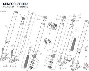 SENSOR, SPEED 55212121B diagram position