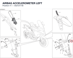 AIRBAG ACCELEROMETER LEFT 55213111B diagram position
