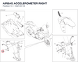 AIRBAG ACCELEROMETER RIGHT 55214511B diagram position