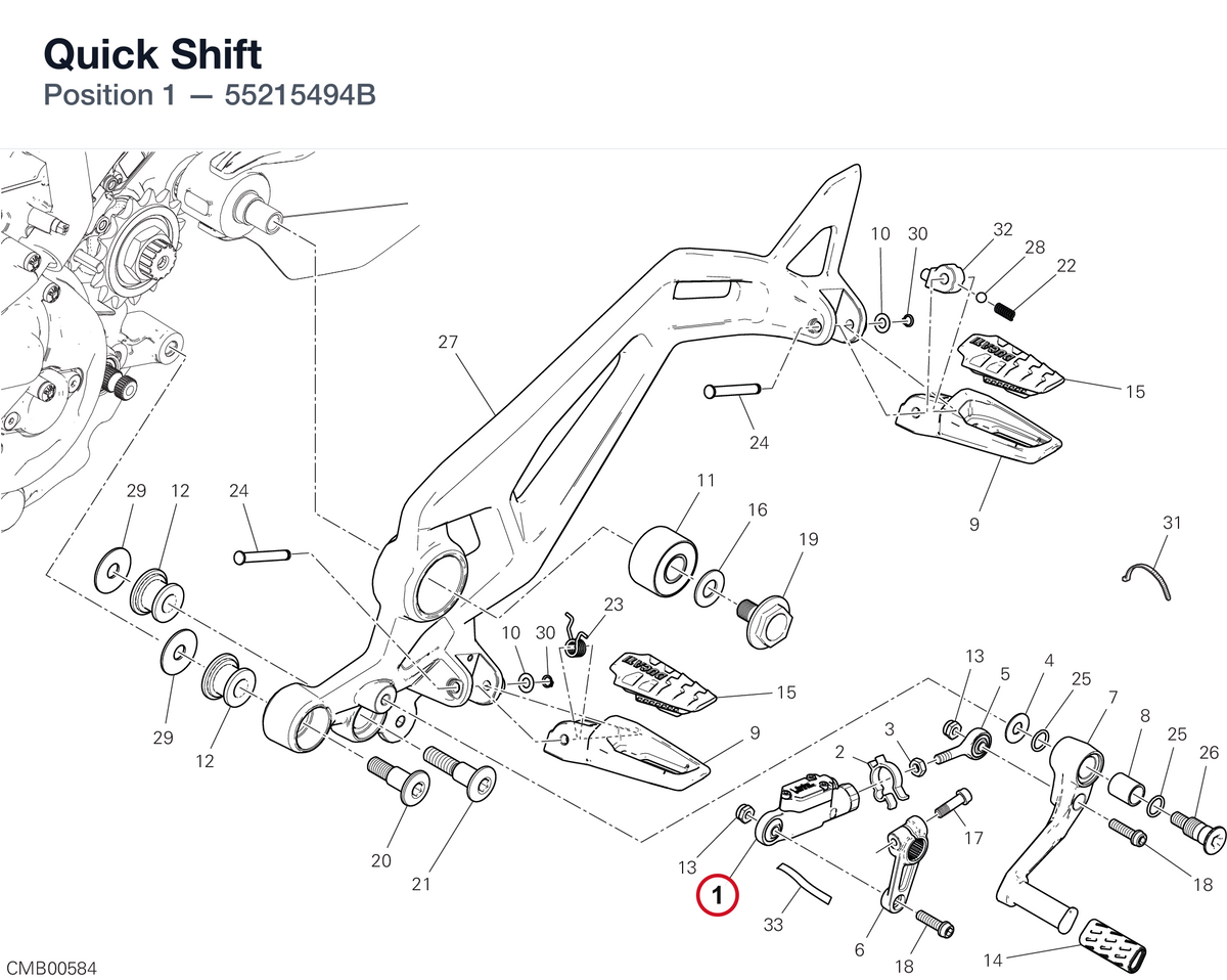 Quick Shift 55215494B diagram position