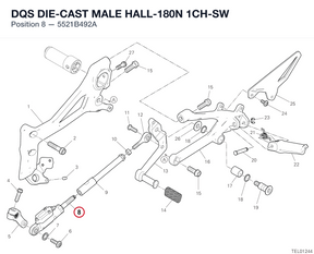 DQS DIE-CAST MALE HALL-180N 1CH-SW 5521B492A diagram position