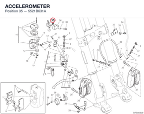 ACCELEROMETER 5521B631A diagram position
