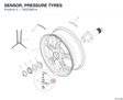 SENSOR, PRESSURE TYRES 55223821A diagram position