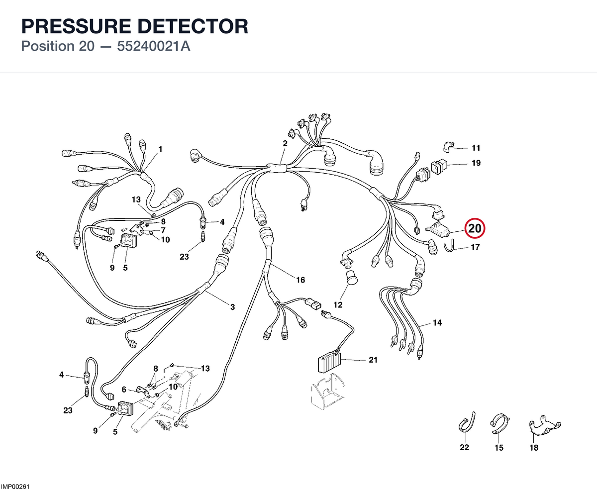 PRESSURE DETECTOR 55240021A diagram position