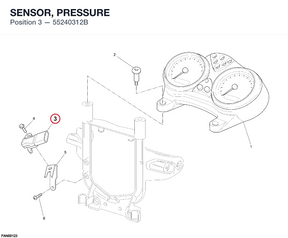 SENSOR, PRESSURE 55240312B diagram position