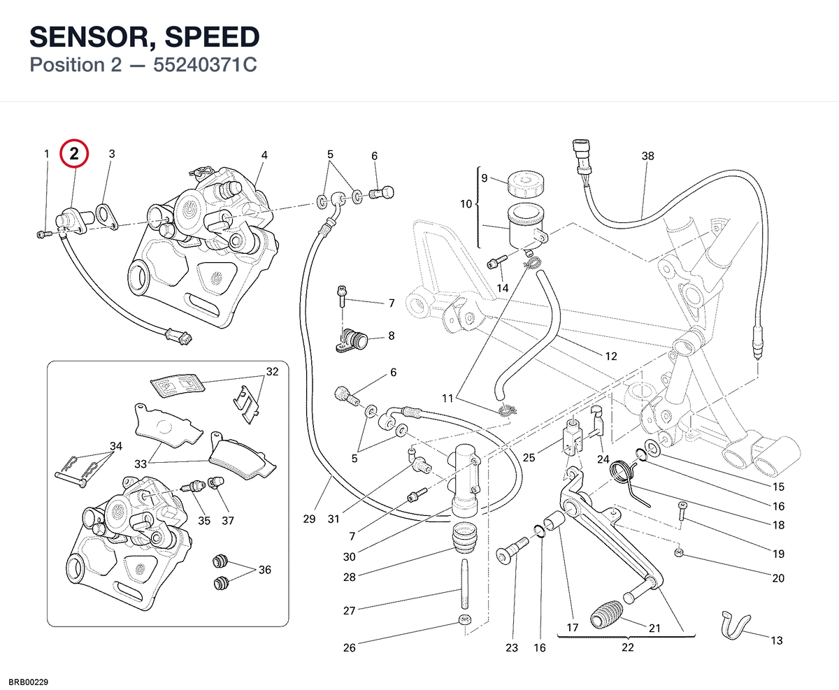 SENSOR, SPEED 55240371C diagram position