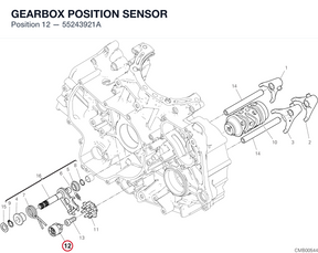 GEARBOX POSITION SENSOR 55243921A diagram position