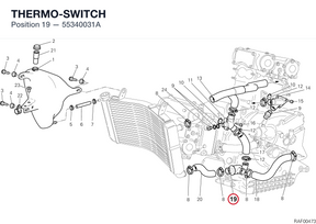 THERMO-SWITCH 55340031A diagram position