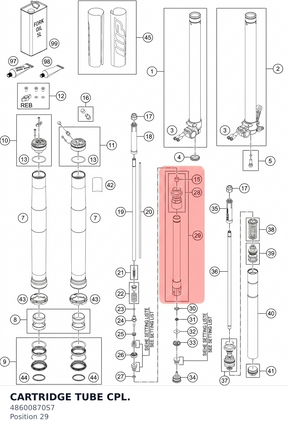 Diagram preview: CARTRIDGE TUBE CPL. (48600870S7)