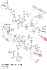 Diagram preview: pin cotter-dia. 2.5xl 18 (J094020186)
