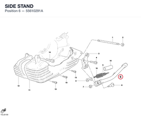 SIDE STAND 55610291A diagram position