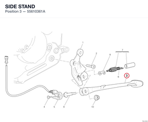SIDE STAND 55610361A diagram position