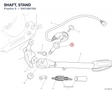 SHAFT, STAND 55610661BA diagram position