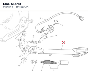 SIDE STAND 55610671AA diagram position