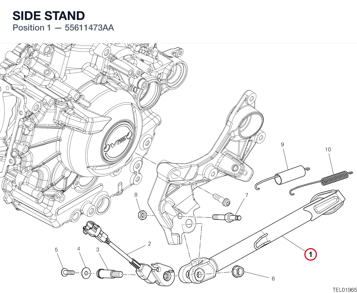 SIDE STAND 55611473AA diagram position