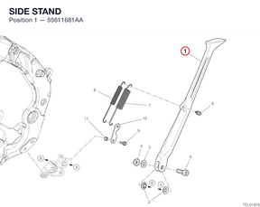 SIDE STAND 55611681AA diagram position