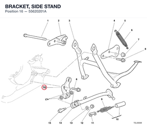 BRACKET, SIDE STAND 55620201A diagram position