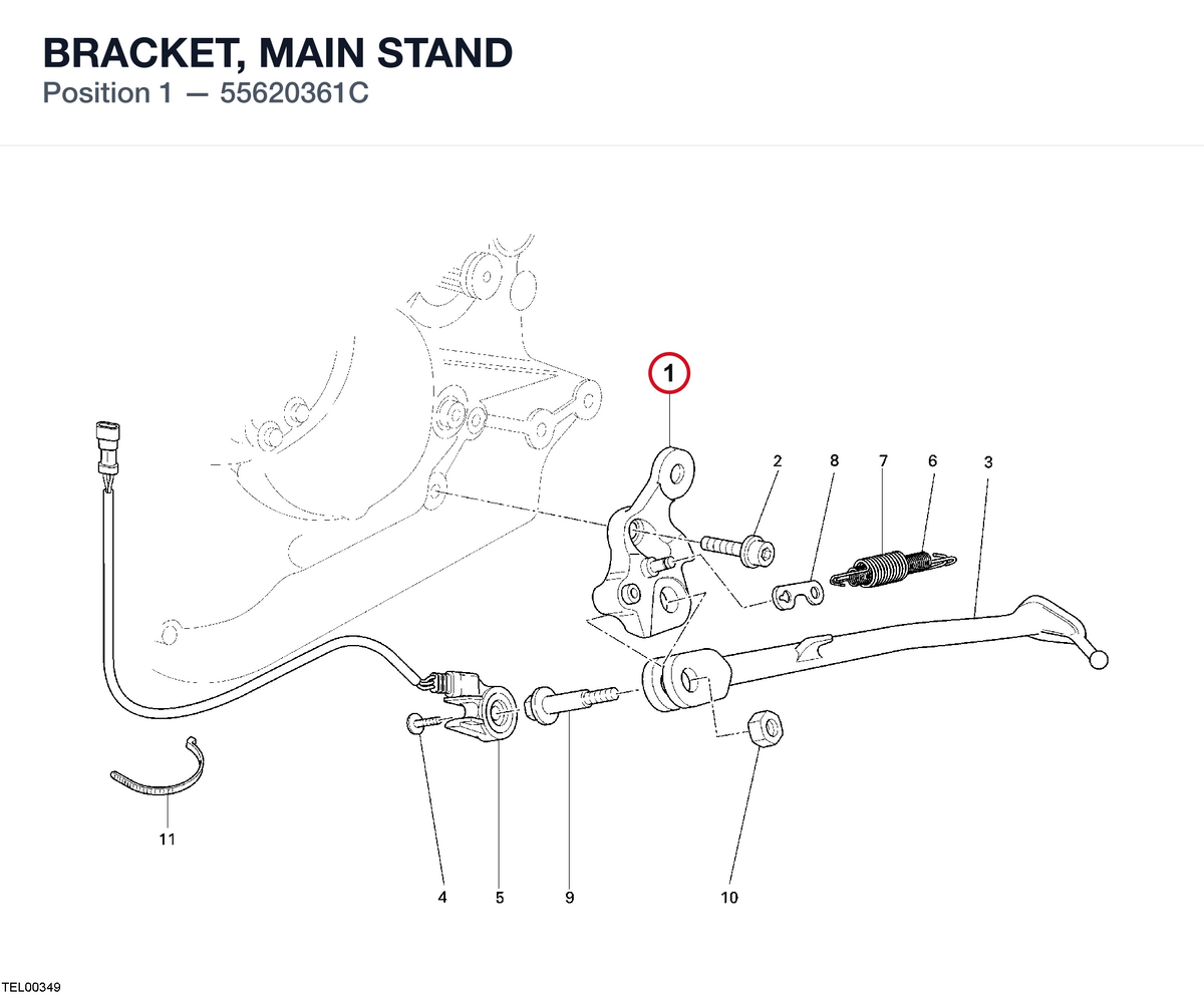 BRACKET, MAIN STAND