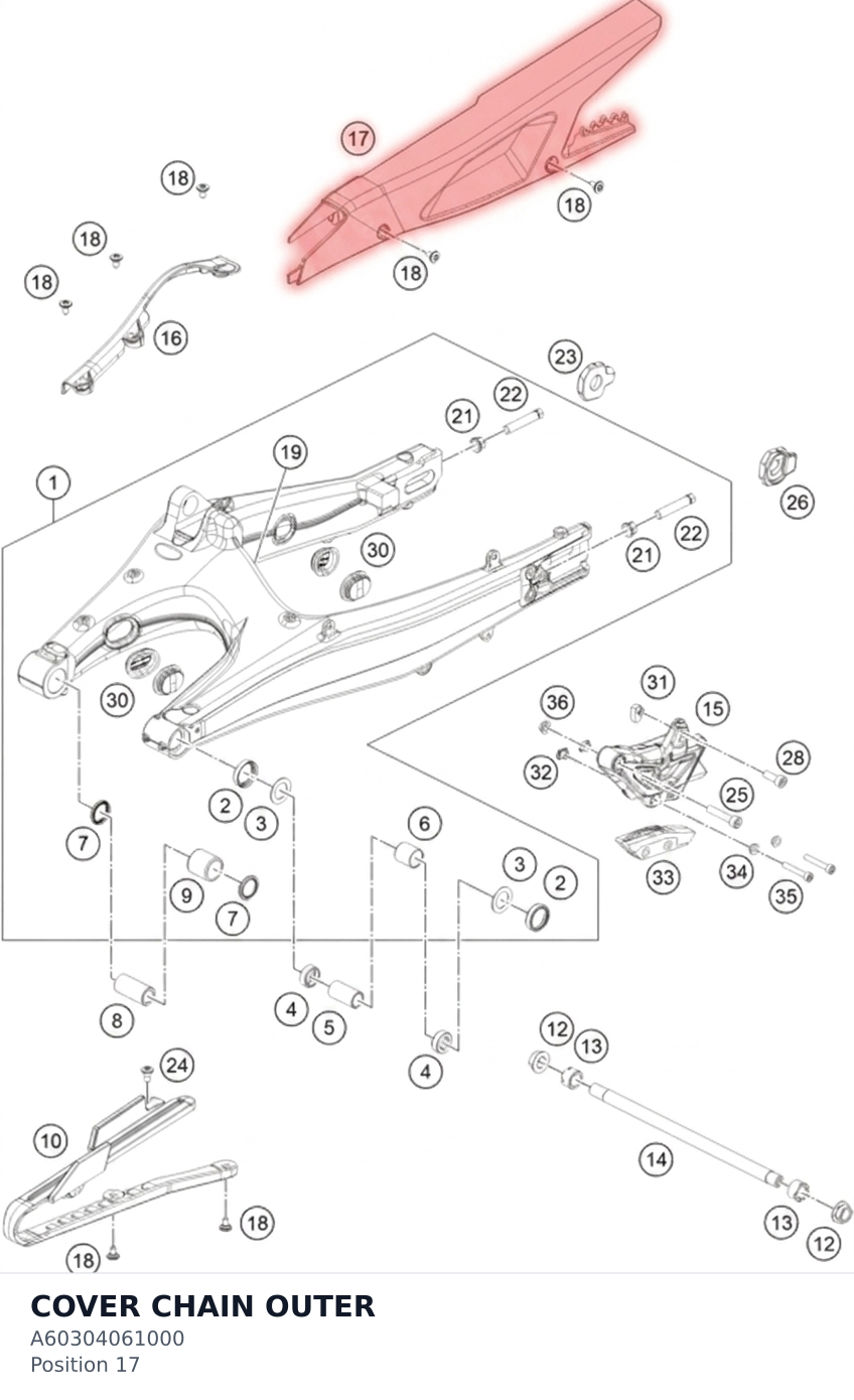 Diagram preview: COVER CHAIN OUTER (A60304061000)