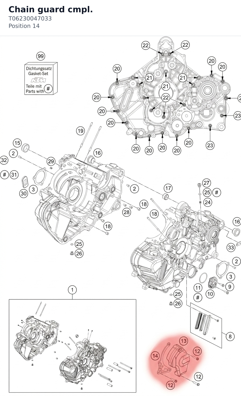 Diagram preview: Chain guard cmpl. (T06230047033)