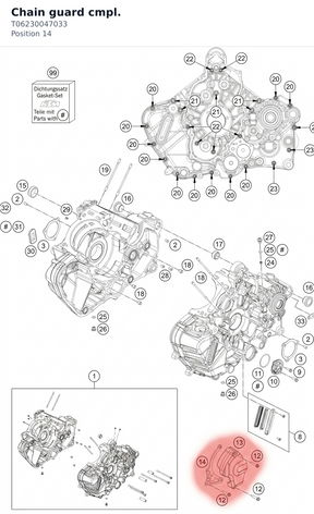 Diagram preview: Chain guard cmpl. (T06230047033)