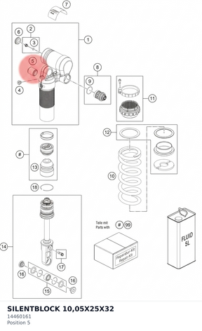 Diagram preview: SILENTBLOCK 10,05X25X32 (14460161)