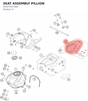 Diagram preview: SEAT ASSEMBLY PILLION (94507047000)