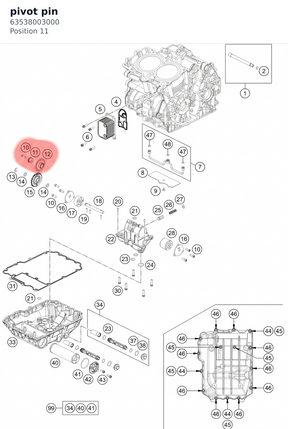 Diagram preview: pivot pin (63538003000)