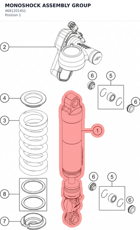 Diagram preview: MONOSHOCK ASSEMBLY GROUP (46812014S1)