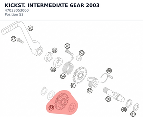 Diagram preview: KICKST. INTERMEDIATE GEAR 2003 (47033053000)