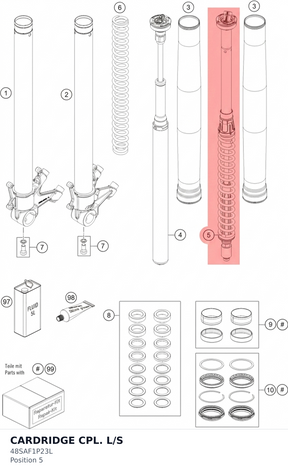 Diagram preview: CARDRIDGE CPL. L/S (48SAF1P23L)