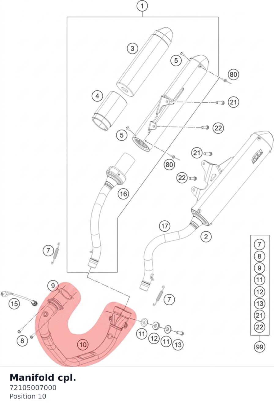 Diagram preview: Manifold cpl. (72105007000)