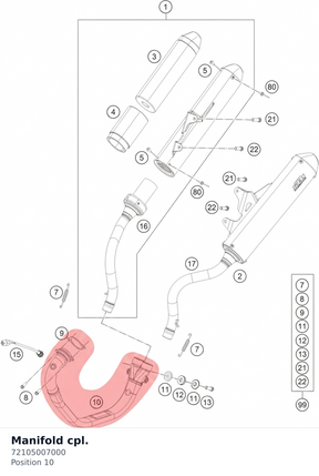 Diagram preview: Manifold cpl. (72105007000)