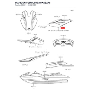 Kawasaki OEM – MARK,CNT COWLING,KAWA product image
