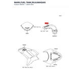 Kawasaki OEM – MARK,FUEL TANK,RH,KAW product image
