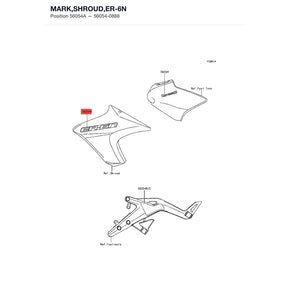Kawasaki OEM – MARK,SHROUD,ER-6N product image