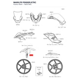 Kawasaki OEM – MARK,FR FENDER,KTRC product image