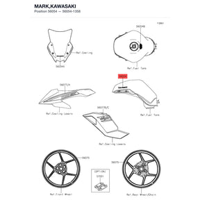 Kawasaki OEM – MARK,FUEL TANK,KAWASA product image