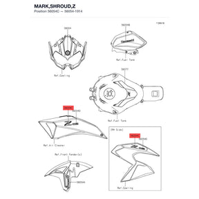 Kawasaki OEM – MARK,SHROUD,Z product image