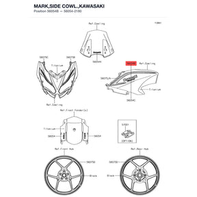 Kawasaki OEM – MARK,SIDE COWL.,KAWAS product image