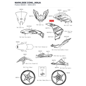 Kawasaki OEM – MARK,SIDE COWL.,NINJA product image