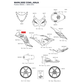 Kawasaki OEM – MARK,SIDE COWL.,NINJA product image