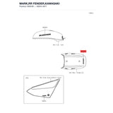 Kawasaki OEM – MARK,RR FENDER,KAWASA product image