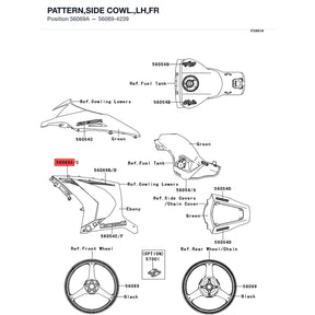 Kawasaki OEM – PATTERN,SIDE COWL.,LH product image