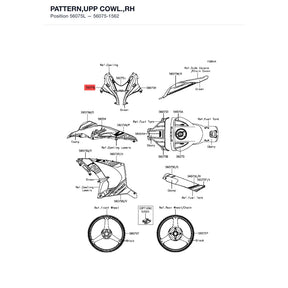 Kawasaki OEM – PATTERN,UPP COWL.,RH product image